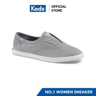 KEDS WF52510 CHILLAX SEASONAL SOLID DRIZZLE GRAY Women's slip-on sneakers gray hot sale