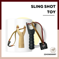 SlingShot Toy Lastik Plastik/Kayu