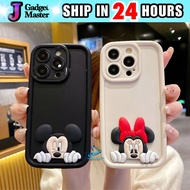 Oppo Reno 11 11 Pro 12 12 Pro 13 13 13F 14 14F Pro 5G candy colors mickey minnie solid case
