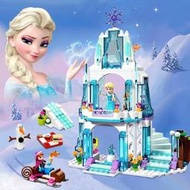 【快速出貨】2023新款積木益智拼裝女孩玩具冰雪奇緣艾莎公主城堡系列拼圖禮物
