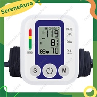 SereneAura Rechargeable Digital Blood Pressure Monitor Arm Type Accurate Meter Original Large