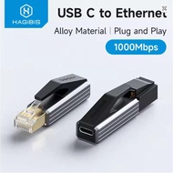 HAGIBIS USB C TO ETHERNET ADAPTER 1 Gbps GIGABIT USB C FEMALE TO RJ45 MALE NETWORK CONVERTER FOR Mac