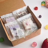 t.o.n Set Hadiah Sabun Buatan Tangan Rupa Makanan (Kepingan 21g / Kek Cawan 35g)