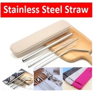 [Set] 304 Food Grade Metal Straw Reusable Straw Stainless Steel Straw Reusable Straw Free Pouch!!