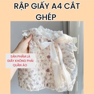 A4 PAPER cut and sewn girls' ruffle vestJacket - AN124