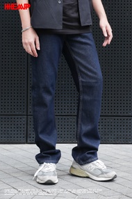 HEAP กางเกงยีนส์ทรงกระบอกตรง HP504 Regular Fit (Blue)