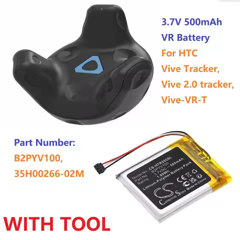 Cameron Sino 3.7V 500mAh VR battery B2PYV100, 35H00266-02M for HTC Vive Tracker, Vive 2.0 tracker, V