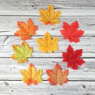Artificial Maple leaves fake maple leaf/ for photography, 8 pcs