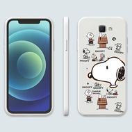 Case For Samsung Galaxy J5PRIME J7PRO J6PLUS2018 J72015 J7PRO J6Plus2018 M30S M62 Liquid Silicone For Soft Phone Case Snoopy Protective Casing Full Cover Shockproof Back Cases