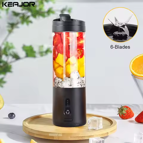Mini Portable Blender Electric Fruit Juicer Smoothie Orange Fresh Juice Blender Multifunction Rechar