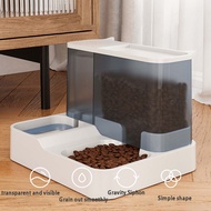 Large Capacity Cat Kibble Dispenser Automatic Pet Fountain Drinking Water Bowl Cat Food Dispenser Automatic for Wet Dry Food