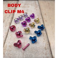 UNIVERSAL CLIP PLASTIC RIVET COVERSET SKREW M4 SCREW  SKRU COVERSET SCREW BODY Y15 Y16 LC135 SRL115 