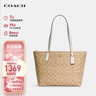 蔻驰（COACH）【品牌直供】520礼物女士大号托特包单肩手提包4455IMDQC