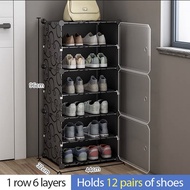 Rak Kasut Shoe Rack With Door DIY Storage Box Bertutup Rack Shelf Shoe Cabinet Shoes Organization Pl