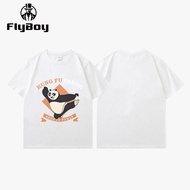 FLY BOY T-shirt Oversize KONG FU Panda | Kaos Hitam