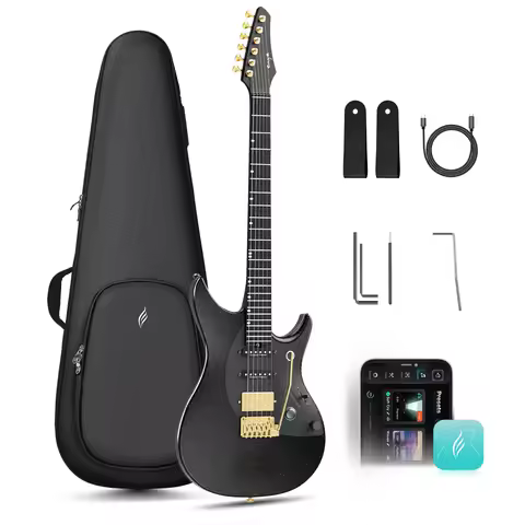 Enya Inspire Pro SD Electric Guitar w/Seymour Duncan Pickups | 20W Speaker, Carbon Fiber, 64 Presets