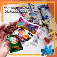 Gantungan Kunci Makanan Isi ( 5 PCS ) Keychain Mini Kecil Ganci Souvenir Mainan Murah Mainan Grosir 