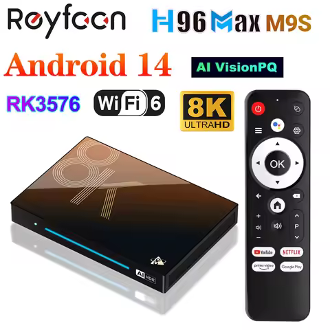 H96 MAX M9S AI VisionPQ TV Box Video Decoding Android14 Rockchip RK3576 Quad Cortex A72 + Support 8K
