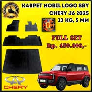 Chery J6 EV 2025 Fullset (sby) Black Logo Car Rubber Mat