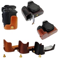 Canon EOS 90D  80D 70D  DSLR Leather Camera Case Half Bag Cover Battery Open