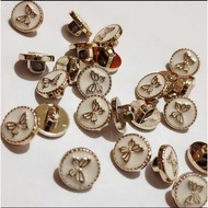 100 pcs Black and White Butterfly Pattern Shirt Buttons Size 11 mm