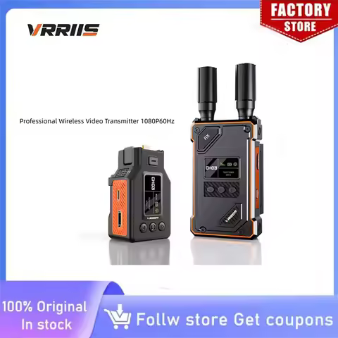 Vrriis Wireless Video Transmission for DJI Osmo Pocket 3 1080P60Hz 500M Range UVC Live Streaming LCD