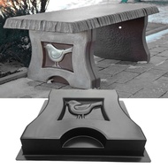 (TSDA) 1Pcs Villa Garden Simulation Stone Bird Chair Bench Leg Mold Cement Concrete Mould Plastic Pa