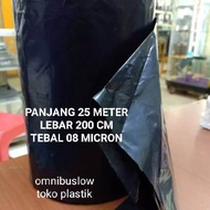 1 ROLL PLASTIK PE COR UV KOLAM  HITAM TEBAL  08