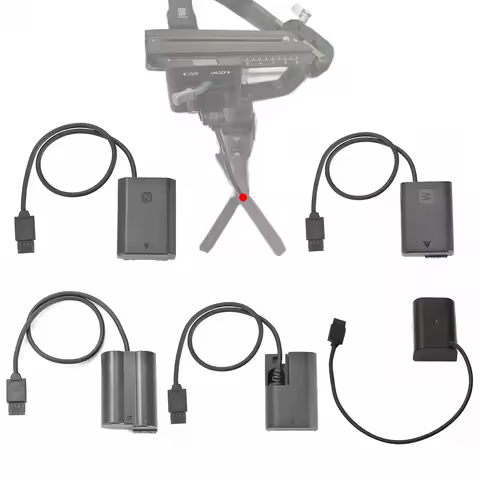 MCC to FW50 FZ100 LP-E6 LP-E6N W126 EN-EL15 EL15A EL15B DCC12 BLF19 Dummy Battery Power Cable for DJ