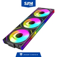 FANJUNGLE LEOPARD INTERSTELLAR V2 ARGB BLACK INFINITY Infinite Mirror 120mm PWM BLOCK UNI Fan TRIPLE