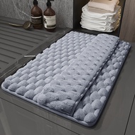 Memory Foam Bath Mat Soft Long Hair Non-Slip Bathroom Rug Machine Washable Absorbent Indoor/Outdoor