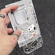 White Line Snoopy Casing For Googel PIXEL 10 9 PRO XL 9A 8A PIXEL8 PIXEL9A PIXEL9    Transparent Pho