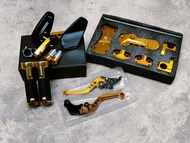 ชุดโปรพรีเมี่ยม TOP project สีทองทอง แฮนด์แดรกเท่ห์สุดคุ้ม 4 อย่าง แฮนด์แดรกสีทอง v3 + กระจกปลายแฮนด