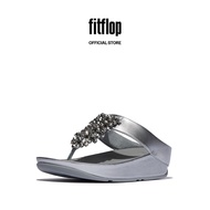 FitFlop RUMBA Women's Iridescent Beaded Toe-Post Sandals - Silvereen (E4W-C91)