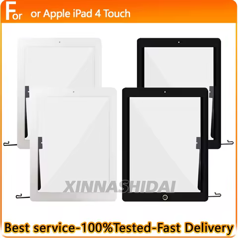 New Touch Screen For iPad 4 A1458 A1459 A1460 Touch Screen Digitizer Front Glass Display With Button