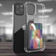 其他品牌 - iPhone 12/12 Pro(6.1吋) 超薄 TPU插卡手機殼 透明 Apple 防滑 手機套 透明軟底