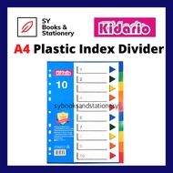KIDARIO A4 11 Holes PP Plastic Index Divider / Colours / Months / Alphabet / Numbering