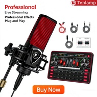 Beginner-Friendly Live Sound Card Bundle - G3 + Q8R Microphone, Plug & Play for KTV Singing Siaran L