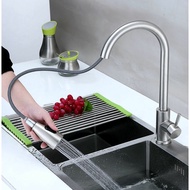 Extendable Pull Out Flexible Hoses Faucet Swivel Sprayer Kitchen Sink Tap Pull Out Sink Faucet