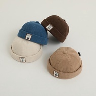 Kids Cap Solid Color Corduroy Children Brimless Hat Korean Girls Boys Skullies Caps Baby Skullcaps W