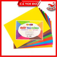 A4 Couche 8-color handmade paper (10 sheets) Hoa Minh NGTC8A4 handmade paper + Vu Hoang HH handmade 
