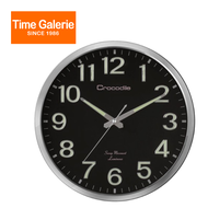 Crocodile CWL8703BBLKST1 depth Sweep Movement Luminous Numerals Round Shape Analog Wall Clock model