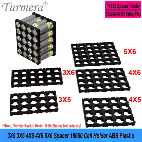 Turmera 18650 Holder 3X5 3X6 4X5 4X6 5X6 Battery Bracket 2P 3P 4P Weld Nickel Spacing Hole 20.25mm f