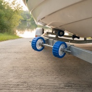 Trailer Roller Kit with Axle Steel Boat Trailer Roller with Shaft Hardware Ribbed Easy-to-Install fo