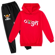 One Pieces Boys Hooded Sweater Trousers Set Girls Hoodie Cartoon Sportswear Pullover Anime CW2730 Autumn Kids Clothing Set