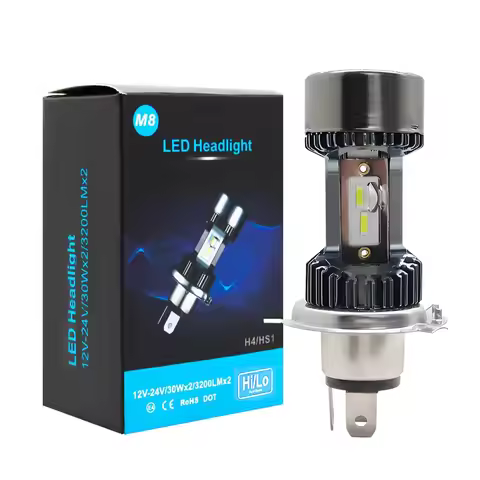 M8 Car Motorcycle LED Headlight H4 Electric Vehicle Far Near Integration HS1 Refitting H6 Bulb Headl