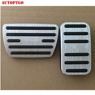Aluminium + Rubber Car Rest GasBrake Foot Pedal Pad Cover Replacement Kit For Honda CR-V CRV 2015-2019