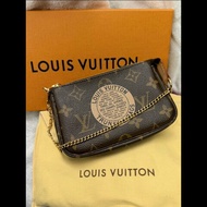 LV 傳統老花小麻將包9.8新