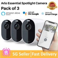 Arlo Essential Spotlight Camera - Wireless Security, 1080p Video, Color Night Vision, 2 Way Audio, W