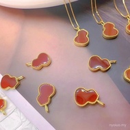 Pendant au750 Jewelry Free Female Mother Pendant Gourd Agate 18k Hundred Pendant Pendant Necklace Go